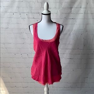 Silk Pink Layered Bebe Blouse